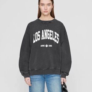ANINE BING Ramona Los Angeles Sweatshirt In Washed Black